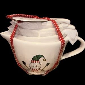 NWT Rae Dunn Snowman‎ Christmas Holiday Measuring Cups